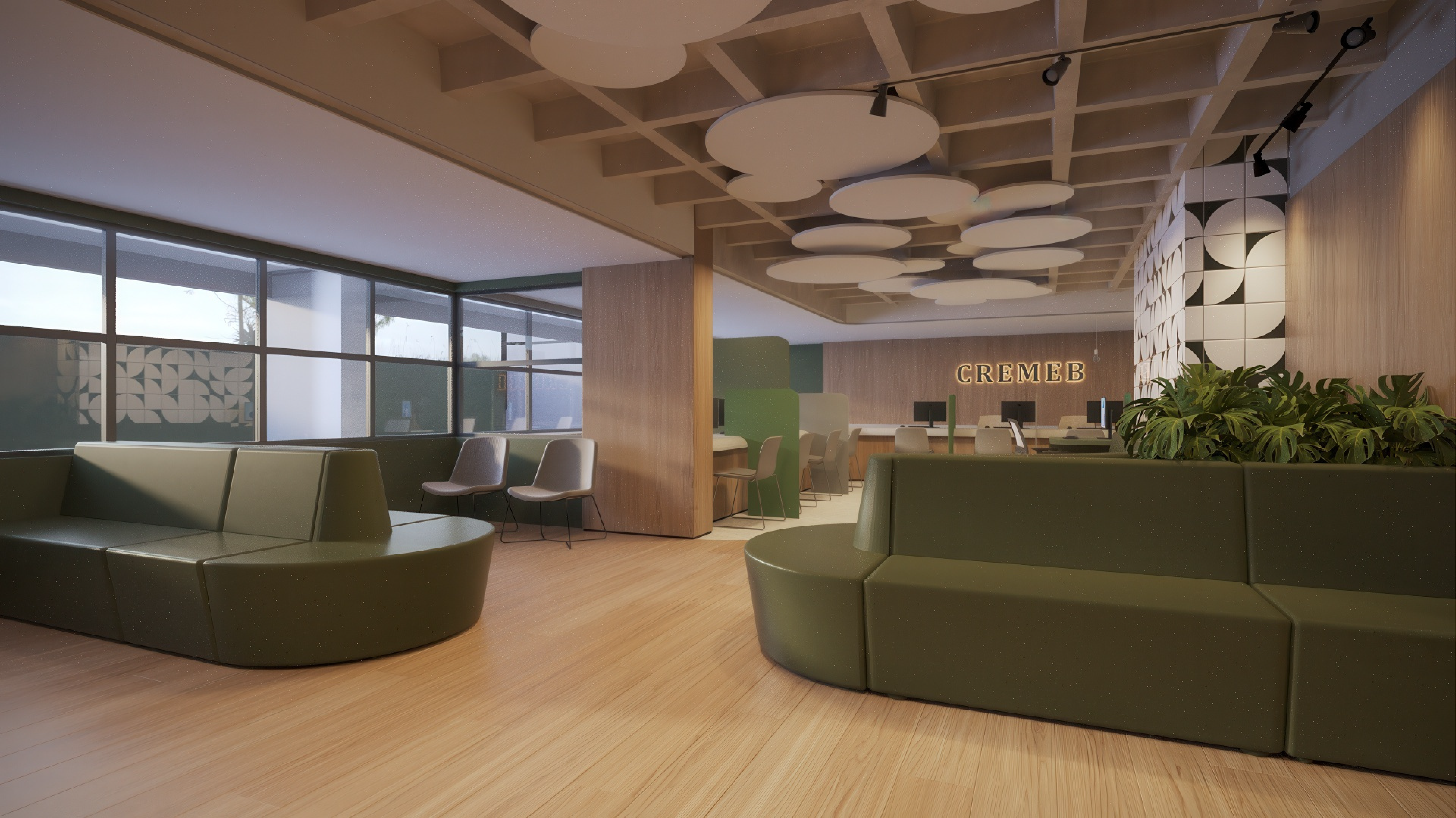 Interior da nova sede